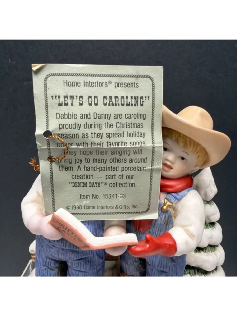 Denim Days “Let’s Go Caroling”  #15341-98 BY Homco 1998 W/original tag & package